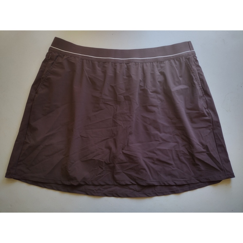 Soybu Womens XXL Dark Plum Athletic Skort Pockets Tennis Golf Hiking